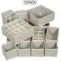 TENABORT 12 Pack Foldable Drawer Organizer Dividers Cloth Storage Boxes Closet Dresser Organizer Cube Fabric Containers Basket Bins for Underwear Bras Socks Panties Lingeries Nursery Baby Clothes Gray TENABORT 12 Pack Foldable Drawer Organizer Dividers Cloth Storage Boxes Closet Dresser Organizer Cube Fabric Containers Basket Bins for Underwear Bras Socks Panties Lingeries Nursery Baby Clothes Gray