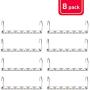 KJfamily Space Saving Hangers Metal Hanger Magic Cascading Hanger Closet Clothes Organizer Multifunctional Clothes Hangers Stainless Steel 6X2 Slots (8 Pack)