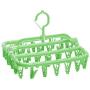 2pcs Random Color 32 Clips Folding Socks Clothes Hanger Rack Clothespin Clothes Drying Rack Closet Wardrobe