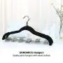 SONGMICS 30-Pack Pants Hangers, 16.7 Inch Velvet Trousers Hangers, with Adjustable Clips, Heavy Duty, Non-Slip, Space-Saving, for Pants, Skirts, Coat, Dresses, Tank Tops, Black UCRF12B30 SONGMICS 30-Pack Pants Hangers, 16.7 Inch Velvet Trousers Hangers, with Adjustable Clips, Heavy Duty, Non-Slip, Space-Saving, for Pants, Skirts, Coat, Dresses, Tank Tops, Black UCRF12B30