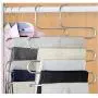 5PC5 Layers S Shape Clothes Hangers Multifunctional Pants Trousers Storage Hangers Cloth Rack Multilayer Cloth Hanger Organizer