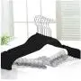 DNJKSA 8pcs Non-Slip Flocked Velvet Clothes Hangers Hooks with Clips for Coats Jackets Pants Dress Clothes (Black) DNJKSA 8pcs Non-Slip Flocked Velvet Clothes Hangers Hooks with Clips for Coats Jackets Pants Dress Clothes (Black)