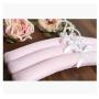 5pcs Random Color 41cm Luxurious Cotton and Linen Fabric Hangers for Clothes Adults Cloth Antiskid Sponge Polyester Hanger