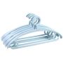 HNIWDJ 5 Packs Clothes Hangers Household Plastic Clothes Support Multi-Function Drying Racks Thick Wide Shoulders Without Drying Racks Non-Slip Hangers (Color : Blue)