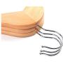 5pcs Random Color Wooden Clothes Hangers with Non-Slip Trouser Bar Suit Jeans Pants Coat Shirts Hangers Clothes Storage