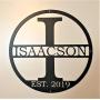 Personalized Established Monogram - Metal Sign - Personalized Family Name Wall Decor, Door Hanger, Monogram Letter Personalized Established Monogram - Metal Sign - Personalized Family Name Wall Decor, Door Hanger, Monogram Letter