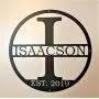 Personalized Established Monogram - Metal Sign - Personalized Family Name Wall Decor, Door Hanger, Monogram Letter