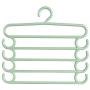 5pcs Random Color Simple Useful Multi Layer Clothes Hanger Holder Space Saving Wardrobe Organizer Pants Towel Tie Scarf Storage Rack