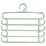 5pcs Random Color Simple Useful Multi Layer Clothes Hanger Holder Space Saving Wardrobe Organizer Pants Towel Tie Scarf Storage Rack