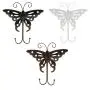 joyMerit Cute Butterfly Wall Door Mounted Clothes Bag Dual Hook Hanger Holder - Black joyMerit Cute Butterfly Wall Door Mounted Clothes Bag Dual Hook Hanger Holder - Black