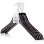 HANGERWORLD 20 Mahogany 17.7inch Wooden Notched Coat Clothes Garment Top Hangers Metal Swivel Hook HANGERWORLD 20 Mahogany 17.7inch Wooden Notched Coat Clothes Garment Top Hangers Metal Swivel Hook
