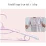 Durable Retractable Hanger Adult Non-Slip Clothes Rack Plastic Seamless Home Hanger (Color : Pink)