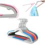 TOPBATHY 10pcs Plastic Hangers Non-Slip Hangers Portable Clothes Hangers for Home Outdoor Outside Mixed Color