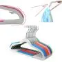 TOPBATHY 10pcs Plastic Hangers Non-Slip Hangers Portable Clothes Hangers for Home Outdoor Outside Mixed Color