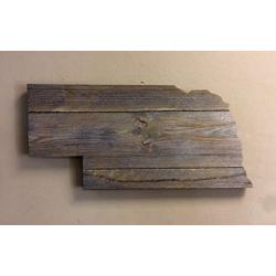 Nebraska State Shape 20" x 9 1/4" Rustic Wood Sign Hanger with options to Personalize