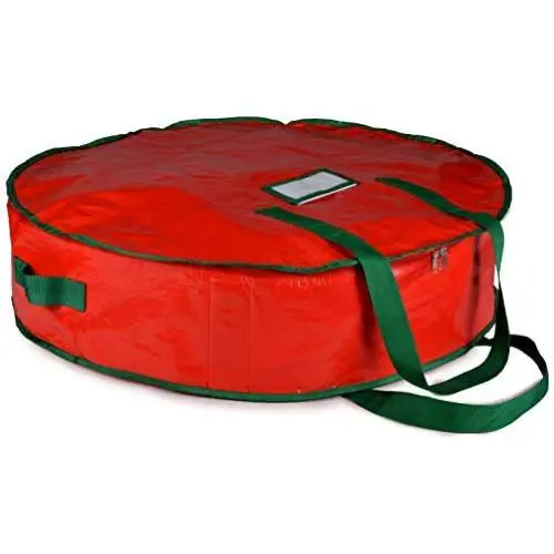 Christmas Wreath Storage Bag - 30" X 7" - Durable Tarp Material, Zippered, Reinforced Handle and Easy to Slip The Wreath in and Out. Protect Your Holiday Wreath from Dust, Insects, and Moisture.… Christmas Wreath Storage Bag - 30" X 7" - Durable Tarp Material, Zippered, Reinforced Handle and Easy to Slip The Wreath in and Out. Protect Your Holiday Wreath from Dust, Insects, and Moisture.…