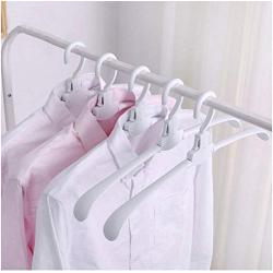 5PC Creativity Magic Clothes Hanger Stand Broad Shoulders Plastic Fold Organizer Decoration