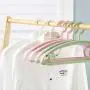 SAASNY Standard Plastic Hangers Adult Clothes Hangers,20 Pack,Thin Space Saving,Non-Slip Material,Simply Elegant,Nice Size for Adult Wardrobe/Closet/Cupboard,42 cm,Green Ideal for Home and Shops