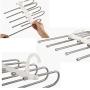 HJYPYJ Magic Hanger,Multifunction Adjustable Magical Hangers,Stainless Steel + Pp + PVC Multi-Layer Storage Trouser Hangers,Space-Saving Organizer Hangers,2Pcs 4Pcs Durable/Gray / 4 pcs