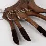 Xyijia 12 Pcs Anti-Slip Solid Wood Clothes Hangers, Walnut Non Slip Shirt Coats Shirts Hanger Rack with Notches