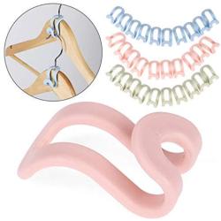 20pcs Random Color Creative Mini Clothes Hanger Plastic Home Easy Hook Closet Organizer Storage Rack Holder Hook DIY Clothes Hanger