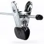 HANGERWORLD 12 Chrome 13.4inch Metal Pants Skirt Adjustable Black Non Slip Clip Coat Clothes Garment Hangers Accessory Hook HANGERWORLD 12 Chrome 13.4inch Metal Pants Skirt Adjustable Black Non Slip Clip Coat Clothes Garment Hangers Accessory Hook