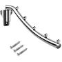 SYIDINZN Clothes Hanger Organizer Rack Sturdy Metal Clothes Caddy Storage Holder Stacker for Closet & Room Tidier Laundry Rooms Drying Rack - Chrome (1 Pack)