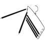 Dedu Pants Hangers 5 Layers Stainless Steel Non-Slip Foam Padded Swing Arm Space Saving Clothes Slack Hangers Closet Storage Organizer for Pants Jeans Trousers Skirts Scarf Ties Towels(Pack of 2)