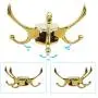 CERRXIAN Flexible Swivel Hook Wall Mounted Hanger Towel Clothes Hat Coat Bag European Style Vintage Multi Triple Hook for Bath Kitchen Garage Bedroom (Gold) CERRXIAN Flexible Swivel Hook Wall Mounted Hanger Towel Clothes Hat Coat Bag European Style Vintage Multi Triple Hook for Bath Kitchen Garage Bedroom (Gold)