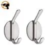 3M Adhesive Hooks, Heavy Duty Waterproof Towel Hooks 304 Stainless Steel, Metal Hangers Hooks on Wall Home Office Bathroom Kitchen for Keys Bags Coat Clothes Umbrellas Hanging Rack (2 Pack) 3M Adhesive Hooks, Heavy Duty Waterproof Towel Hooks 304 Stainless Steel, Metal Hangers Hooks on Wall Home Office Bathroom Kitchen for Keys Bags Coat Clothes Umbrellas Hanging Rack (2 Pack)