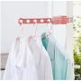 5pcs 5-Hole Plastic Adjustable Window Clothes Hanger Indoor and Balcony Storage Hook Space Saver Bra Underwear Panties Drying Rack Random Color