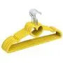 10pcs Random Color Non-Slip Ultra-Thin 360 Degree Swivel Flocked Adult Clothes Hangers with Heart Tie Bar Notched Shoulders for Garment 10pcs Random Color Non-Slip Ultra-Thin 360 Degree Swivel Flocked Adult Clothes Hangers with Heart Tie Bar Notched Shoulders for Garment