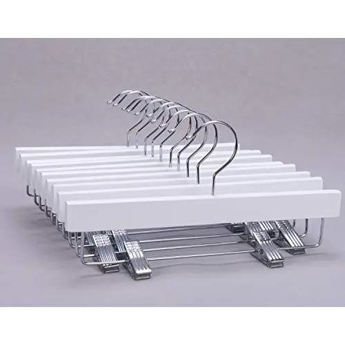 Nature Smile 11.8 Kids Baby Toddler Children Solid Wooden Pants Hangers,Wood Skirts Hangers,Trousers Bottom Hangers with 2-Adjustable Clips Anti-Rust Hook Pack of 10 (White) Nature Smile 11.8 Kids Baby Toddler Children Solid Wooden Pants Hangers,Wood Skirts Hangers,Trousers Bottom Hangers with 2-Adjustable Clips Anti-Rust Hook Pack of 10 (White)