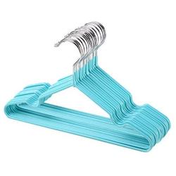 CLFAF Kid Clothes Hangers, Non Slip Hangers Space Saving Durable No Trace Hangers for Baby -Green 30-Pack