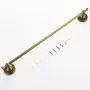 AUSWIND 4-Piece Antique Brass Carved Wall Mounted Bathroom Hardware Set (Toilet Paper holder without cover/Robe Hook/Towel Bar/StraightTowel Rings) AUSWIND 4-Piece Antique Brass Carved Wall Mounted Bathroom Hardware Set (Toilet Paper holder without cover/Robe Hook/Towel Bar/StraightTowel Rings)
