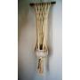 Macrame boho wall Plant Hanger for indoor and patio, knotted wall plant hanger flower pot holder,macrame pod-40 L&quotx7W"