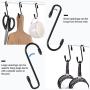 36 Pieces S Shaped Hooks Hanging Heavy Duty S Hooks Hanger for Kitchen, Bathroom, Bedroom, Office, Pan, Coat, Bag, Plants (Black,3.15 Inch)