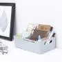 Heaci Adjustable Storage Bin Plastic Drawer Divider Bathroom Kitchen Organizer Expandable Desk Closet, Pink, 3 Section