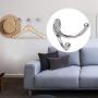 uxcell 6pcs Dual Robe Hooks Zinc Alloy Wall Mounted Coat Towel Double Towel Hooks Clothes Hanger Holder w Screws Silver Tone