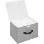 EZ GENERATION Storage Bins Set,Storage Baskets Pack of 2 Foldable Storage Boxes Cubes with Lids, Fabric Storage Bin Organizer Collapsible Boxes Containers for Nursery,Closet,Bedroom,Home(Light Gray) EZ GENERATION Storage Bins Set,Storage Baskets Pack of 2 Foldable Storage Boxes Cubes with Lids, Fabric Storage Bin Organizer Collapsible Boxes Containers for Nursery,Closet,Bedroom,Home(Light Gray)