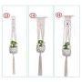 Flosky 3pcs/Set Handmade Macrame Plant Hanger Indoor Outdoor Rope Hanging Basket Net
