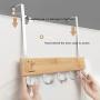 Over The Door Hook Hanger, Heavy Duty Organizer Rack for Coat, Towel, Bag, Robe and Keys (5 Hooks) (Color : True Color)