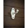 Simple Small Wall Hook/Cast Iron Hanger/Antique White or Pick Color/Distressed Rustic Style/For Bathroom Towels, Keys, Robes, Purses