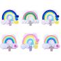 TOPBATHY 10pcs Cute Clouds Star Rainbow Wall-Mounted Hanger/Wall Clothes Towels Hooks,for Keys, Coats,Robe,Bags(Random Pattern)
