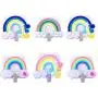 TOPBATHY 10pcs Cute Clouds Star Rainbow Wall-Mounted Hanger/Wall Clothes Towels Hooks,for Keys, Coats,Robe,Bags(Random Pattern)