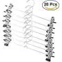 20pcs Stainless Steel Clip Stand Clothes Hanger Household Clothes Coat Skirt Dress Blouse Metal Hangers Hooks Decoration 20pcs Stainless Steel Clip Stand Clothes Hanger Household Clothes Coat Skirt Dress Blouse Metal Hangers Hooks Decoration