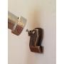 HangZ 40030 Flat Mount Sawtooth Picture Hooks, Narrow, 20lb, Antique Brass