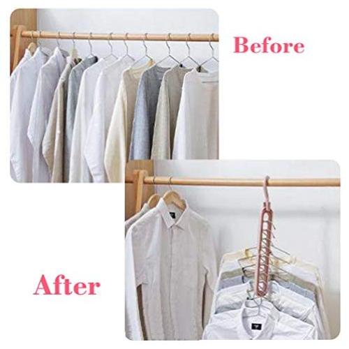 ColorMilky Clothes Hangers Space Saving Pants Closet Organizer Folding (1)