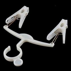 uxcell Plastic Clothes Socks Pants Airing Clips Clamps Clothespins Hanger 2pcs White