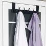 Dseap Over The Door Hanger Hook, Over The Door Towel Rack, Over Door Coat Rack for Clothes Hat Towel Bathroom, Black
